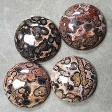 25MM ROUND CABOCHON LEOPARD SKIN(4PCS/BAG)